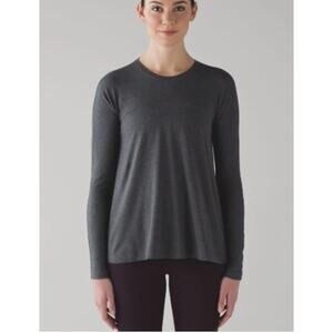 LULULEMON Acadia Long Sleeve Heathered Pitch Grey Gray Women's Size 4